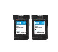 ELUPNMF Cartouche d'encre de Remplacement 123XL, Compatible avec Les modèles HP123 1110 2130 2132 2133 2134 3630 3632 4513 4520(2 Black)