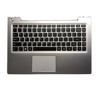 ELUPNMF Clavier avec étui, Repose-Paume, pavé Tactile, Compatible avec Ordinateur Portable américain U330p U330(Silver with Backlit)