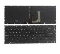 ELUPNMF Clavier rétro-éclairage Compatible avec GS65 GS65VR MS-16Q1 GF63 8RC 8RD MS-16R1 MS-16R4 GF65 Thin 9SD 9SE 10SD MS-16W1 Compatible avec Ordinateur Portable, Anglais américain(White Backlit)