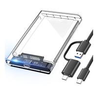 ELUTENG Boîtier Disque Dur 2,5 Pouces USB-C 5 Gbps, Boîtier Disque Dur Externe Type C vers SATA avec Câbles USB 3.1 Haute Vitesse Compatible avec WD/Seagate 7 mm et 9,5 mm Supporte UASP Jusqu'à 2TB