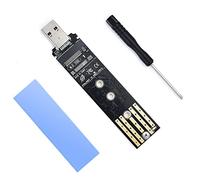 ELUTENG Boîtier SSD M2 NVME vers USB 3.1 Gen 2, 10Gbps Adaptateur nvme, M.2 PCIe NVMe/SATA NGFF pour avec M Key&B+M Key&B Key 2280/2260/2242/2230