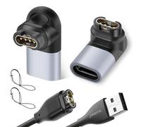 ELUTENG Câble de charge pour montre Garmin avec adaptateur USB C à 90 degrés, paquet de 3, câble de charge de 3,3 pieds, adaptateur de charge compatible avec Garmin Fenix 7/7S/7X/6/6S/6X/5/5S/5X/Fore
