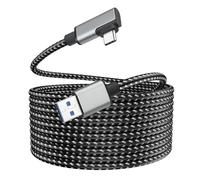 ELUTENG Câble Link 5m Compatible avec Meta Quest 3/Oculus Quest 2/Pro/Pico 4 Accessoire, VR Câble Link Transfert de Données 5Gbps Cable USB 3.0 vers Type C 18W pour Casque VR et PC de Jeu