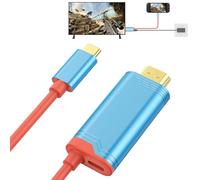 ELUTENG Câble USB C vers HDMI 4K@60Hz avec PD100W, 2M HDMI 2.0 Câble Adaptateur avec Nintendo Switch 2/OLED/Steam Deck/ROG Ally Remplaçant de Station d'accueil pour Télévision et Miroitage d'Écran