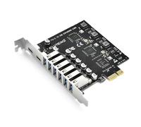 ELUTENG Carte d'extension PCIe vers USB 3.2 Gen 2 5 Gbps 8 ports (2 type C + 6 x type A) - Convertisseur interne USB3 PCI Express pour PC de bureau, prend en charge Windows 11/10/8.1/8/7/XP/Vista
