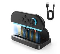 ELUTENG Station de Charge Manette pour 2025 Nintendo Switch 2 Joy Con, Double Station de Charger 2 en 1 pour Switch 2 Manettes Joy Cons, Support de Charge avec Indicateur LED et Câble de Type C