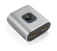 ELUTENG Switch HDMI 4K 60Hz 2 Entrées 1 Sortie Commutateur HDMI 2K 1080P 120Hz 3D HDR CEC Dolby Atmos Compatible avec PC PS5 PS4 Switch 2 Xbox One 360 Chromecast TV Box Moniteur Projecteur VR