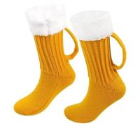 ELUTON Chaussettes Pantoufles Pour Chope De Bière, Chaussettes De Sol De Nouveauté Chaudes D'hiver Avec Poignée,D'hiverChaussettes En Tricot Amusantes