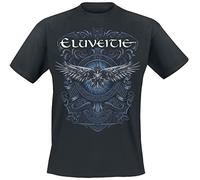 Eluveitie Dark Raven Homme T-Shirt Manches Courtes Noir XXL 100% Coton Regular/Coupe Standard