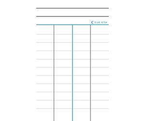 ELVE 100 FICHES BIBLIOTHEQUE BRIST.125X75 "4 COLONNES" - blanc