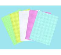 ELVE 100 FICHES BRISTOL 148X210 - Quadrillé 5/5 - JAUNE - A5