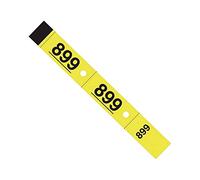 1000 Tickets Vestiaire - ELVE - Numérotation 1 à 1000-3x20cm (Jaune)