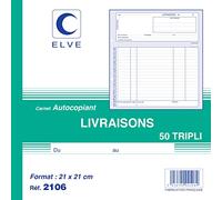 Elve 22406 CARNET 'LIVRAISONS' 210X210 50/3+0 (par 1)