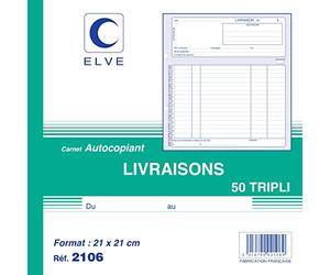 Elve 22406 CARNET 'LIVRAISONS' 210X210 50/3+0 (par 1)