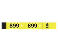Elve 33532 Bloc Piqué Vestiaire 3 Coupons Perforés Détachables Numérotés 1-1000 Papier Jaune