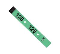 Elve - 500 Tickets Vestiaire Perforés en 3 Parties (3x20cm) - Papier Épais 165g/m² - 10 Carnets de 50 - Numérotés 1-500 ou 501-1000 - Fabriqué en France - Papier Écoresponsable (Vert)