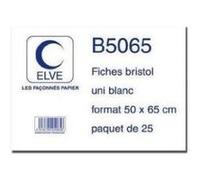 Elve b5065 25 fiches bristol 190 g blanc Blanc G