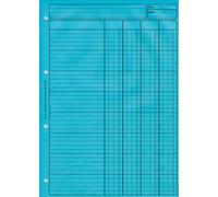 ELVE Bloc audit 4 colonnes + en-tête 297x210 80 pages Bleu