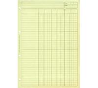 ELVE Bloc Audit 6 Colonnes + entête 297X210 80 Pages Vert