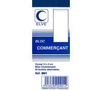 Lot de 10 Bloc commerçants non numérotés -14x6 - 100 feuillets