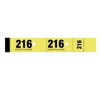 ELVE Bloc de 50 tickets vestiaire 3x20 cm Jaune