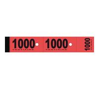ELVE Bloc de 50 tickets vestiaire 3x20 cm Rouge
