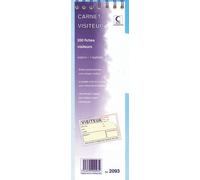 elve bloc spiralé carnet visiteurs, 200 fiches, dupli noir