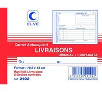 ELVE CARNET 'LIVRAISONS' 105X140 50/2 (par 10)