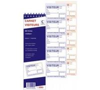 ELVE Bloc spiralé Carnet visiteurs – 200 fiches dupli autocopiant noir 322x89