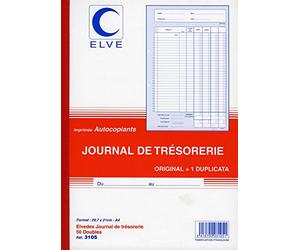 ELVÉ JOURNAL DE TRESORERIE 297X210 50/2+0 MANIFOLD ELVEDEX