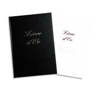 Elve Livre D'or Format 210x160mm Noir 148 Pages. Couverture Aspect Cuir