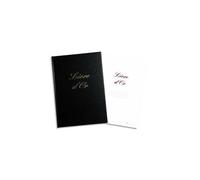 Elve Livre D'or Format 210x160mm Noir 148 Pages. Couverture Aspect Cuir