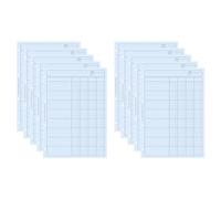 ELVE Lot de 10 Blocs Audit 4 Colonnes + entête 297X210 80 Pages Bleu