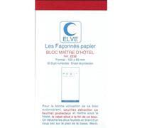 ELVE Lot de 10 Blocs Maître d'Hôtel 150x85mm 50 Feuillets Dupli Numérotés
