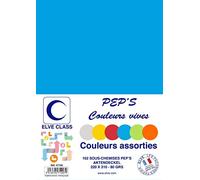 ELVE Lot de 10 Pqts de 102 Sous-chemises 80 g 220 x 310 mm PEP'S Coloris Vifs Assorties