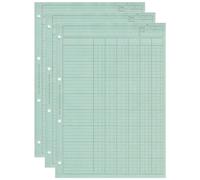Elve Lot De 3 Blocs Audit 6 Colonnes + Entête 297x210 80 Pages Bleu