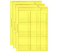 Elve Lot De 3 Blocs Audit 6 Colonnes + Entête 297x210 80 Pages Jaune