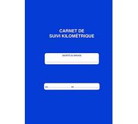 ELVE Lot de 3 Carnets de Suivi kilométrique Spiralé 50 Dupli 29,7 x 21 cm A4 950 trajets
