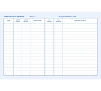 Elve Lot De 3 Carnets De Suivi Kilométrique Spiralé 50 Dupli 29,7 X 21 Cm A4 950 Trajets