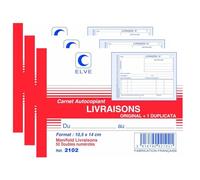 ELVE Manifold autocopiant livraisons 105 x 140 A6 horizontal 50 dupli