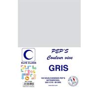ELVE Lot de 3 Pqts de 102 Sous-chemises 80 g 220 x 310 mm PEP'S Coloris Vifs Gris