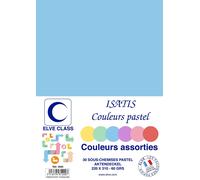 Elve Lot De 3 Pqts De 30 Sous-Chemises 60 G 220 X 310 Mm Isatis Coloris Pastel Assorties