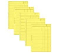 Elve Lot De 5 Blocs Audit 3 Colonnes + Entête 297x210 80 Pages Jaune