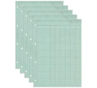 Elve Lot De 5 Blocs Audit 6 Colonnes + Entête 297x210 80 Pages Bleu
