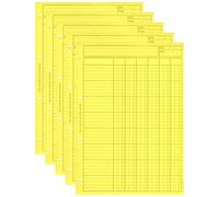 Elve Lot De 5 Blocs Audit 6 Colonnes + Entête 297x210 80 Pages Jaune