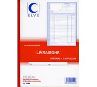 ELVE Lot de 3 Manifolds autocopiant LIVRAISONS 297X210 50 Feuillets Dupli