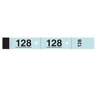 ELVE LV261 Lot de 20 Blocs Vestiaire Numéroté avec Talon pour Client/2 Tickets Perforation Bleu