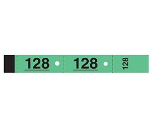 ELVE LV268 Lot de 20 Blocs Vestiaire Numéroté avec Talon pour Client/2 Tickets Perforation Vert