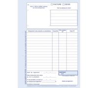ELVE Manifold auto entrepreneur autocopiant factures format 210x297mm. 40 feuillets dupli