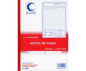 ELVE MANIFOLD NOTES DE FRAIS 297X210 50/2+0 NCR